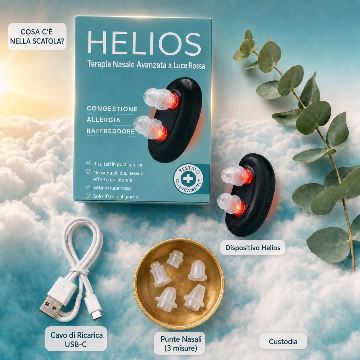 Helios Breathe™ — Terapia Nasale a Luce Rossa